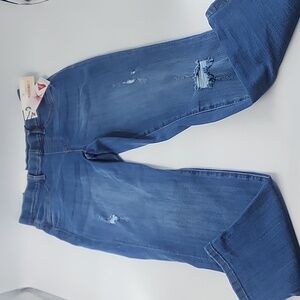 Judy Blue High Waist Distressed Boyfriend Fit Jeggings